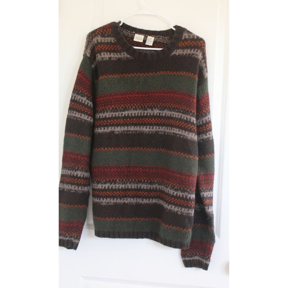 Vintage Falls Creek Colorful Chunky Sweater Wool Blend Cottagecore Lounge Siz L